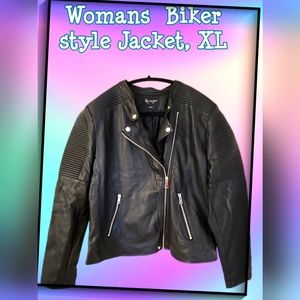 Womans XL Biker Style Jacket